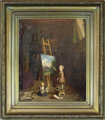 Тютрюмов Никанор Леонтьевич. Жанровая сцена. В мастерской художника